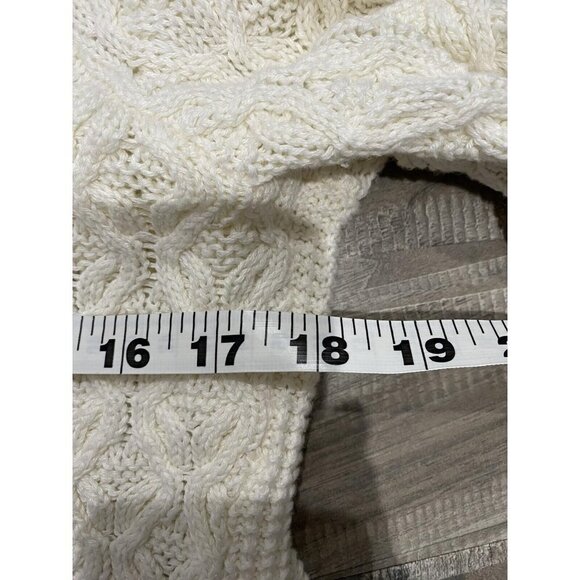 Jeanne Pierre Womens Size XS Sweater White Ivory Long Sleeve Crew Cable Knit - Picture 3 of 5